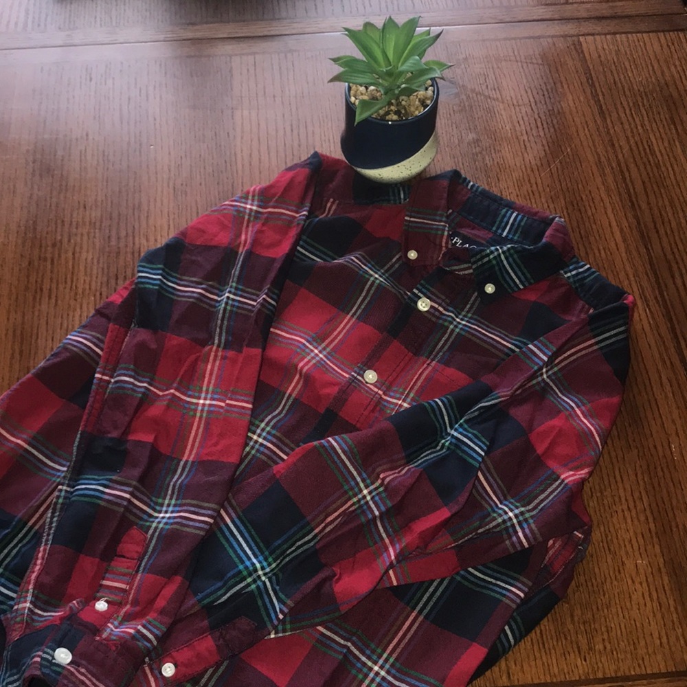 Boys Children’s Place Plaid Button Down Shirt